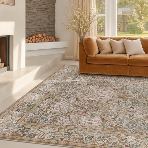 Washable Dining Room Rugs for Under Table (Moss / 7' x 9' (Rectangular))