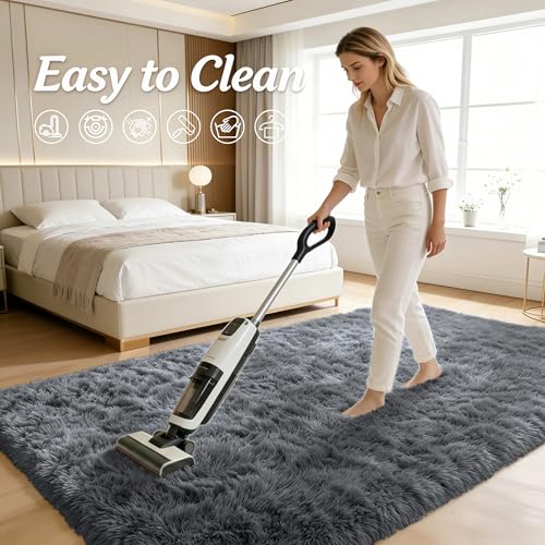 2x7 Machine Washable Runner Rugs for Hallway (2x7 Ft / Grey)