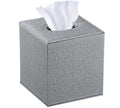 Linen Tissue Box Cover Square (Gray Cloth / Large)