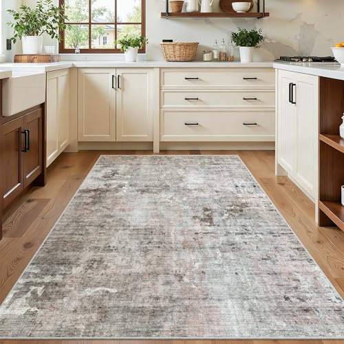 Abstract 3x5 Rugs (Pink/Grey / 3' x 5' (Rectangular))