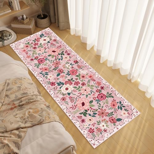 2x10 Runner Rug (Pink / 2' x 10' (Rectangular))