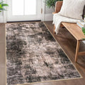 Abstract Area Rug 3x5 Ft Washable Rugs for Entryway Indoor (Brown/Rust / 3' x 5' (Rectangular))
