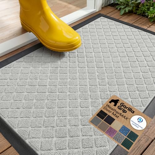 WeatherMAX Door Mat (Light Gray Lattice / 29" x 17")