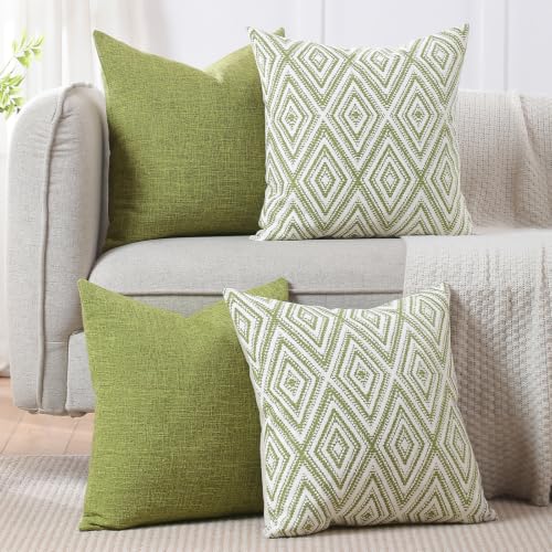 Throw Pillow Covers 20x20 (Green / 20" x 20" (Pack of 4))