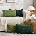 4 Packs Decorative Throw Pillow Covers for Living Room Couch Bed (20" x 12" (Pack of 4) / Green Series)