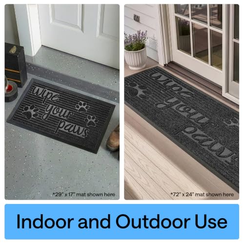 WeatherMAX Door Mat (Black Paws / 29" x 17")