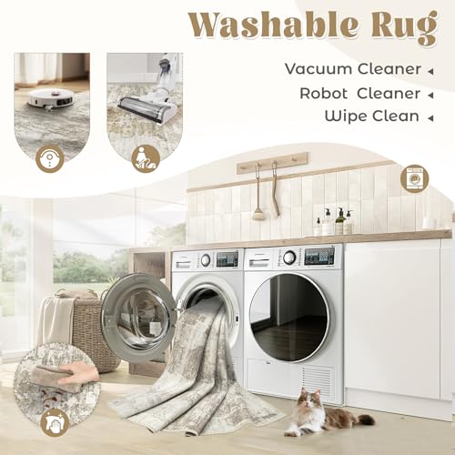 8x10 Area Rugs for Living Room (Beige Brown / 8' x 10' (Rectangular))