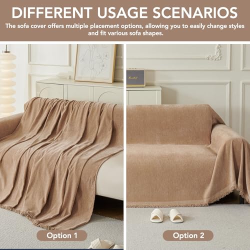 Couch Cover for Sofa (Khaki / 91*134 inch)