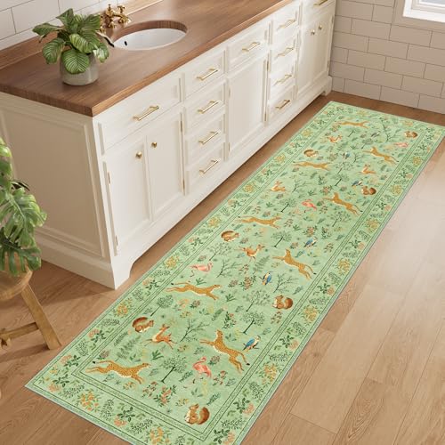 2x10 Rug for Hallway (Light Green(animal) / 2' x 10' (Rectangular))