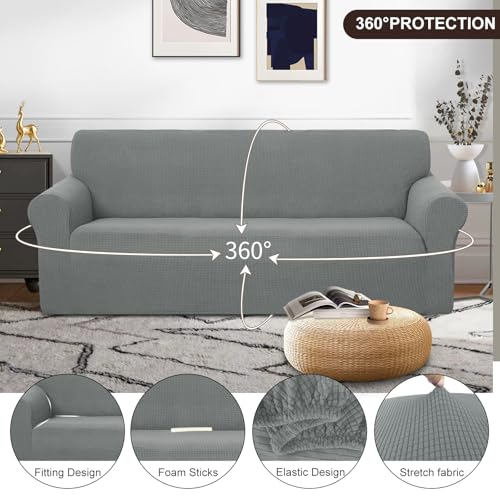 Oversized Stretch Couch Cover Slipcover (Grey / Xl Sofa)