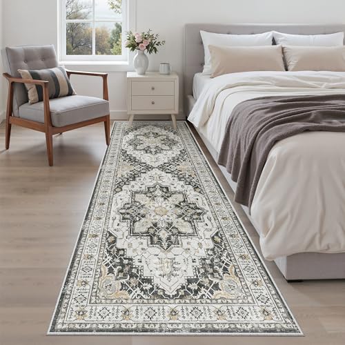 Kitchen Runner 2'6''x8' Soft Rug Runners for Hallways (Black / 2'6" x 8' (Runner))