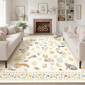 Cat 8x10 Area Rugs for Kids Room (Cat Beige / 8' x 10' (Rectangular))