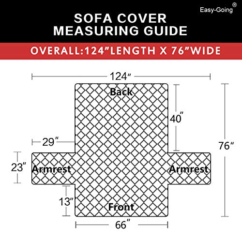Reversible Couch Cover (Black/Beige / Large Sofa)