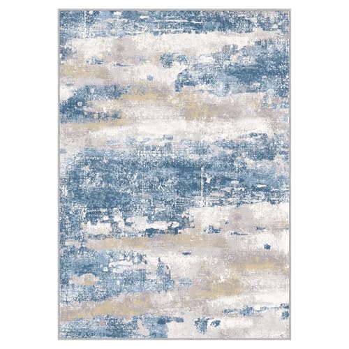 2x3 Area Rugs for Entryway (Blue Cream / 2' x 3' (Rectangular))