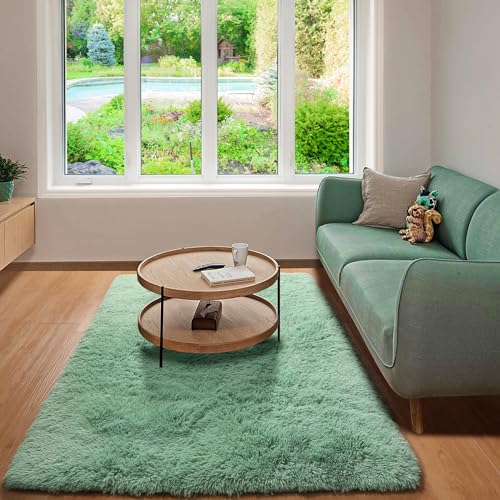 Sage Green Rugs for Kids Bedroom Dorm (Sage Green / 3' x 5' (Rectangular))