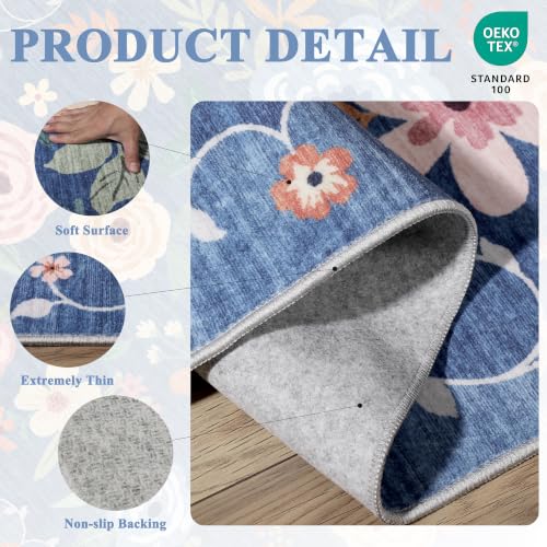 2x10 Runner Rug (Blue / 2' x 10' (Rectangular))