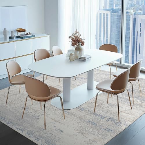 Washable Rugs 6x9 Area Rugs for Living Room (6' x 9' (Rectangular) / Blue-griege-brown-beige-white)