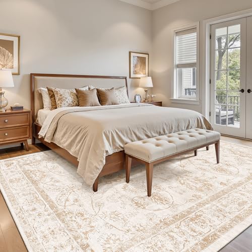 8x10 Area Rugs for Living Room (Wood/Ivory / 8' x 10' (Rectangular))