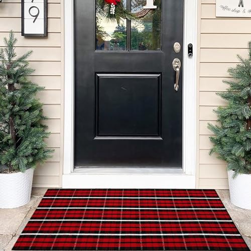 Christmas Plaid Outdoor Rug (2'4" x 3'7" (Rectangular) / Christmas Plaid)