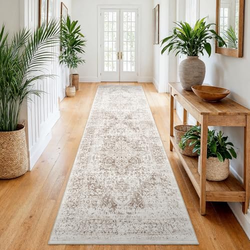 2x8 Washable Runner Rug (Ivory/Beige / 2x8)
