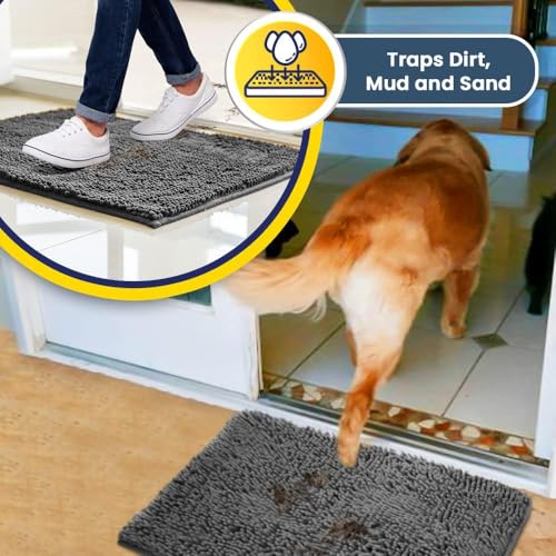 Super Water Absorbent Door Mat Indoor (Grey / 3ft x 8ft)