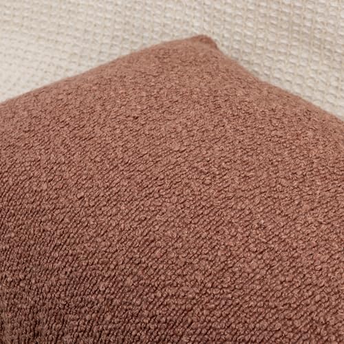 14x36 inch Boucle Lumbar Pillow Cover (Coral / 36" x 14" (Pack of 1))