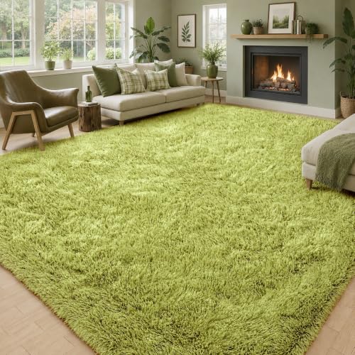 5x8 Grass Green Shag Area Rug for Living Room (Grass Green / 5' x 8' (Rectangular))