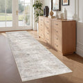 2x6 Runner Rug Non Slip (Brown/Grey/Ivory / 2' x 6' (Runner))