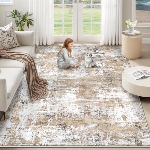 5x7 Area Rugs for Living Room (Beige / 5' x 7' (Rectangular))