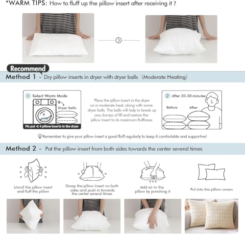 Pillow Insert 16x36 Inch Decorative Rectangle Throw Pillow Inserts (16x36 Inch)