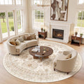 Round Rug 8ft (Cream/Beige / 8' (Round))