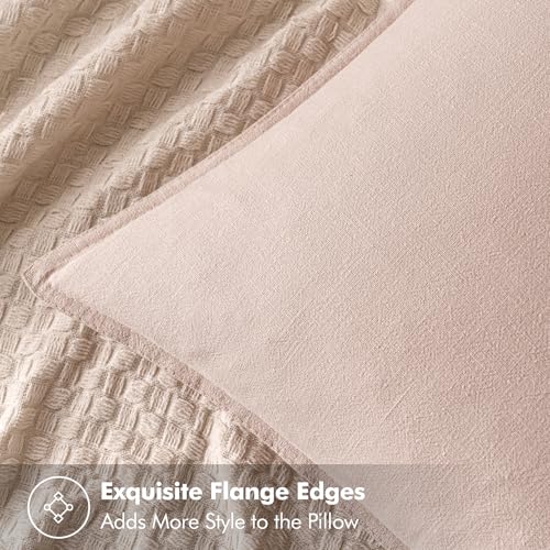 Decorative Linen Pillow Covers 18x18 Inch Light Pink (Light Pink / 18" x 18" (Pack of 2))
