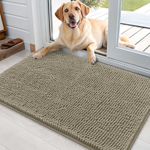 Dog Door Mat for Muddy Paws 36x24 (Warm Taupe / 36" X 24")