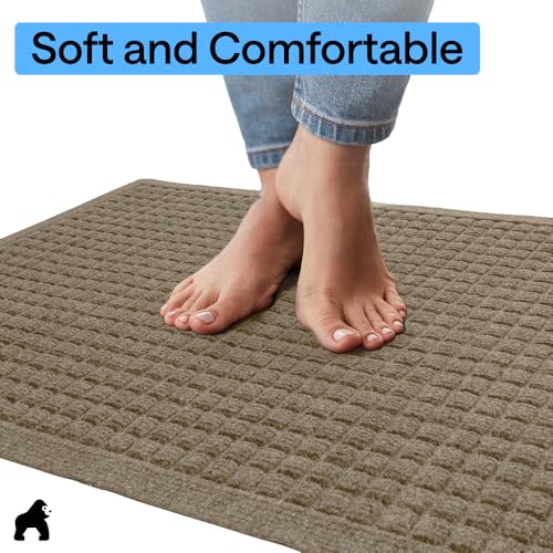 HydroABSORB Door Mat for Indoor Outdoor Use (Beige / 35" X 23")