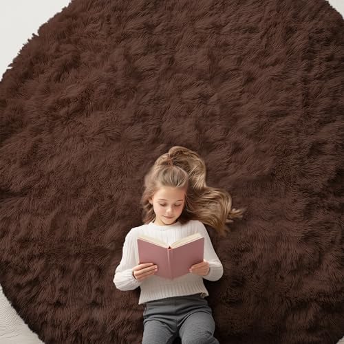 Coffee Round Rugs for Bedroom (8 Ft Round / Coffee)