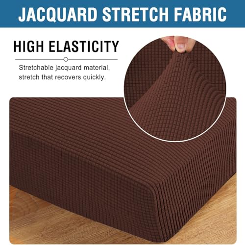 Super Stretch Individual Chaise Cover Sectional Couch Covers for L Shaped Sofa Both Left (Burnt Brick / Chaise Cover Large)