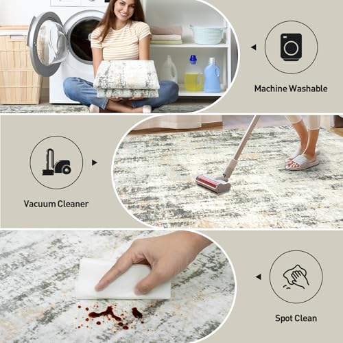 6x9 Area Rugs for Living Room (Grey Brown / 6' x 9' (Rectangular))