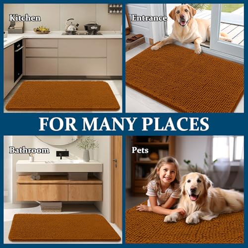 Dog Door Mat for Muddy Paws 32x20 (Ochre / 32" X 20")