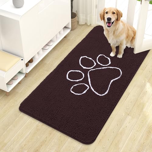 Dog Door Mat for Muddy Paws 44x24 (Brown / 44" X 24")