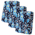 Printed Couch Cushion Covers (Dark Blue / Seat Cover 3 Pack)