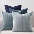 Decorative Throw Pillow Covers Cushion Cases (Blue / 22" x 22" (Pack of 4))