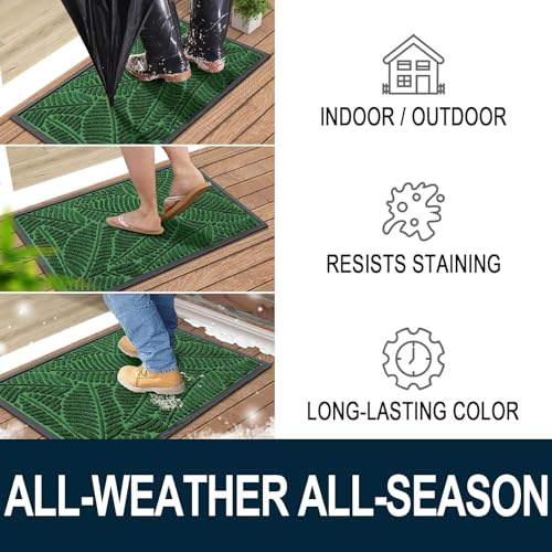 Waterproof Front Doormat (Green / 71" X 47")