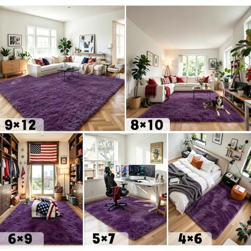 Area Rugs10x14 for Living Room (Grape Purple / 10' x 14' (Rectangular))