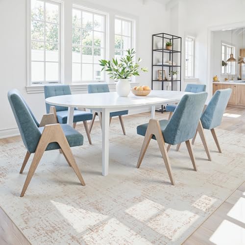 8x10 Washable Area Rug for Living Room Bedroom (Beige/White / 8' x 10' (Rectangular))