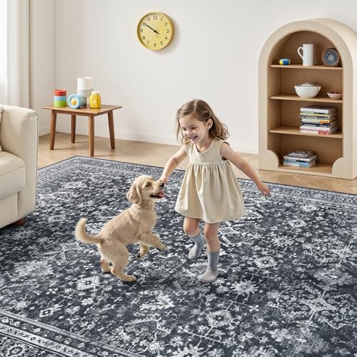 8x10 Area Rugs for Living Room (Black / 8' X 10' (Rectangular))