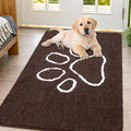 Dog Door Mat for Muddy Paws (47"X32" / Brown and White)