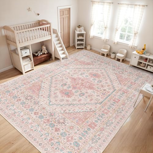 Pink Rugs for Bedroom (Pink/Blue / 10' x 14' (Rectangular))