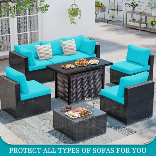 12 Pcs Outdoor Cushion Covers (Sky Blue / 12PCS)
