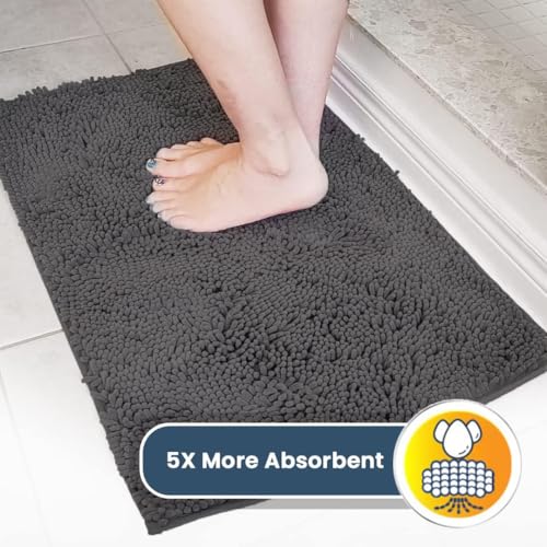 Super Water Absorbent Door Mat Indoor (Charcoal / 36" x 60")