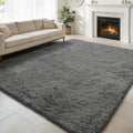 Ultra Soft Fluffy Area Rugs for Bedroom Living Room (Deep Grey / 10' x 14' (Rectangular))